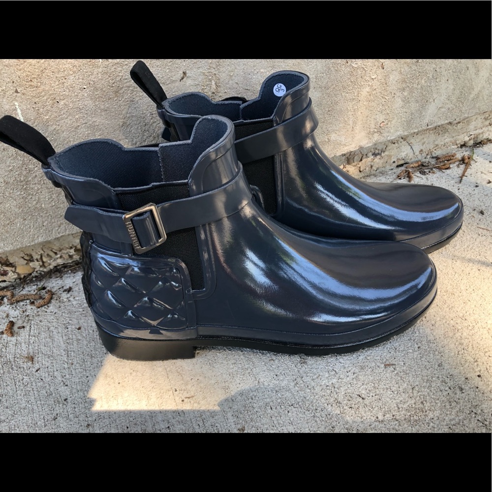 Slate Hunter Chelsea Refined Quilted Rain Boots